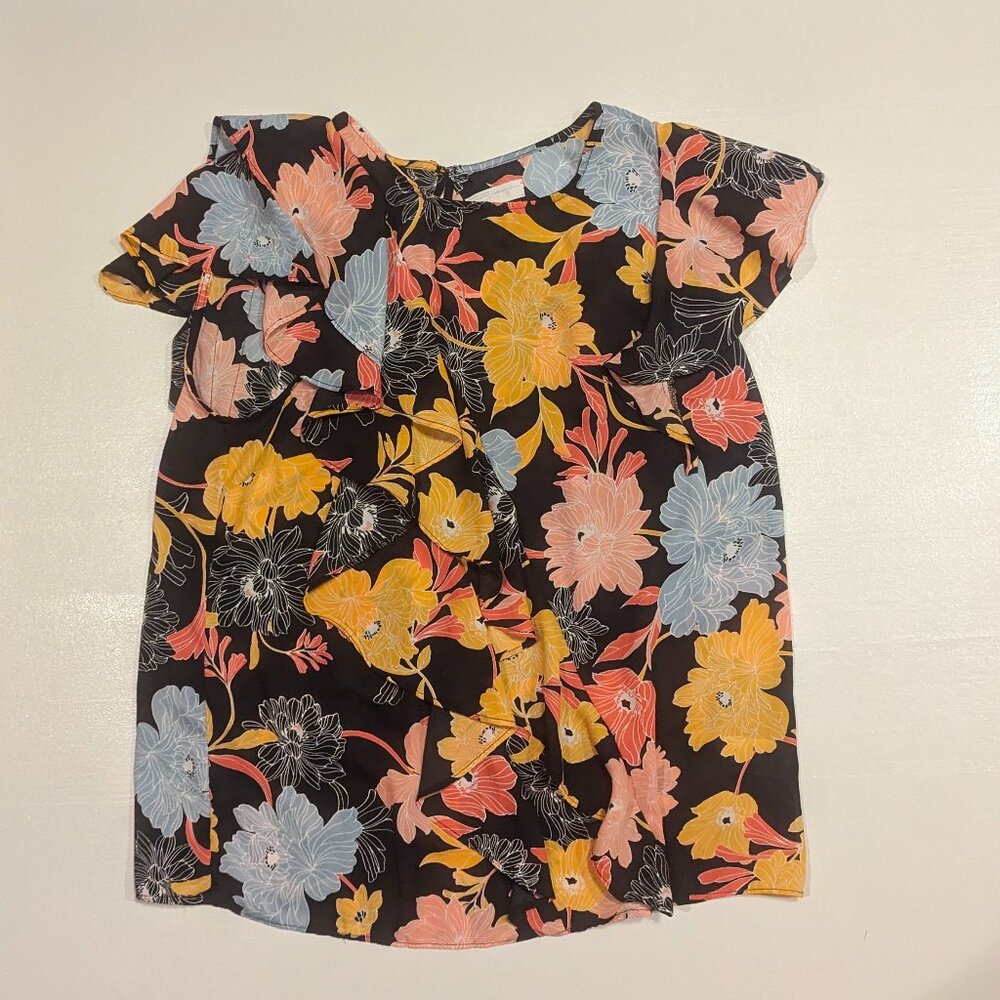 14th and Union Floral Blouse Size Small